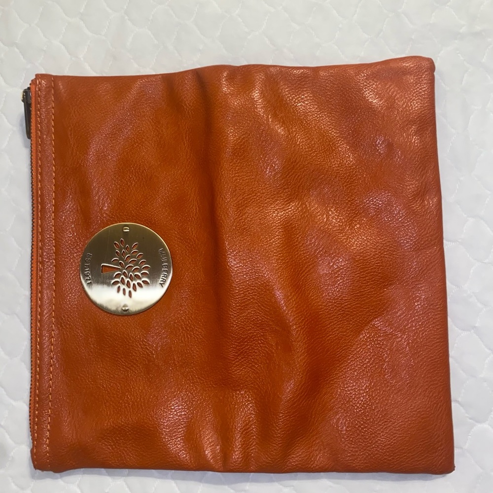 Mulberry Daria Classic Clutch brown orange